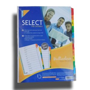 Index divider plastic months