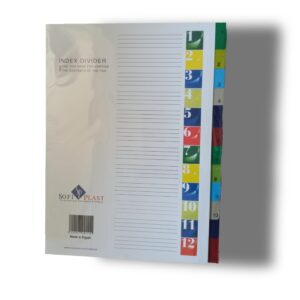 Index divider plastic(1 : 12 )number/color