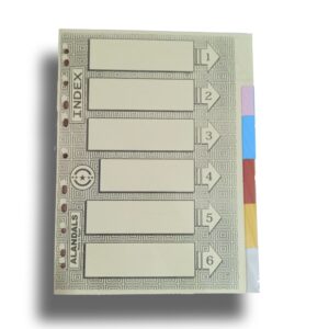 Carton ( 1 : 6 ) color index divider